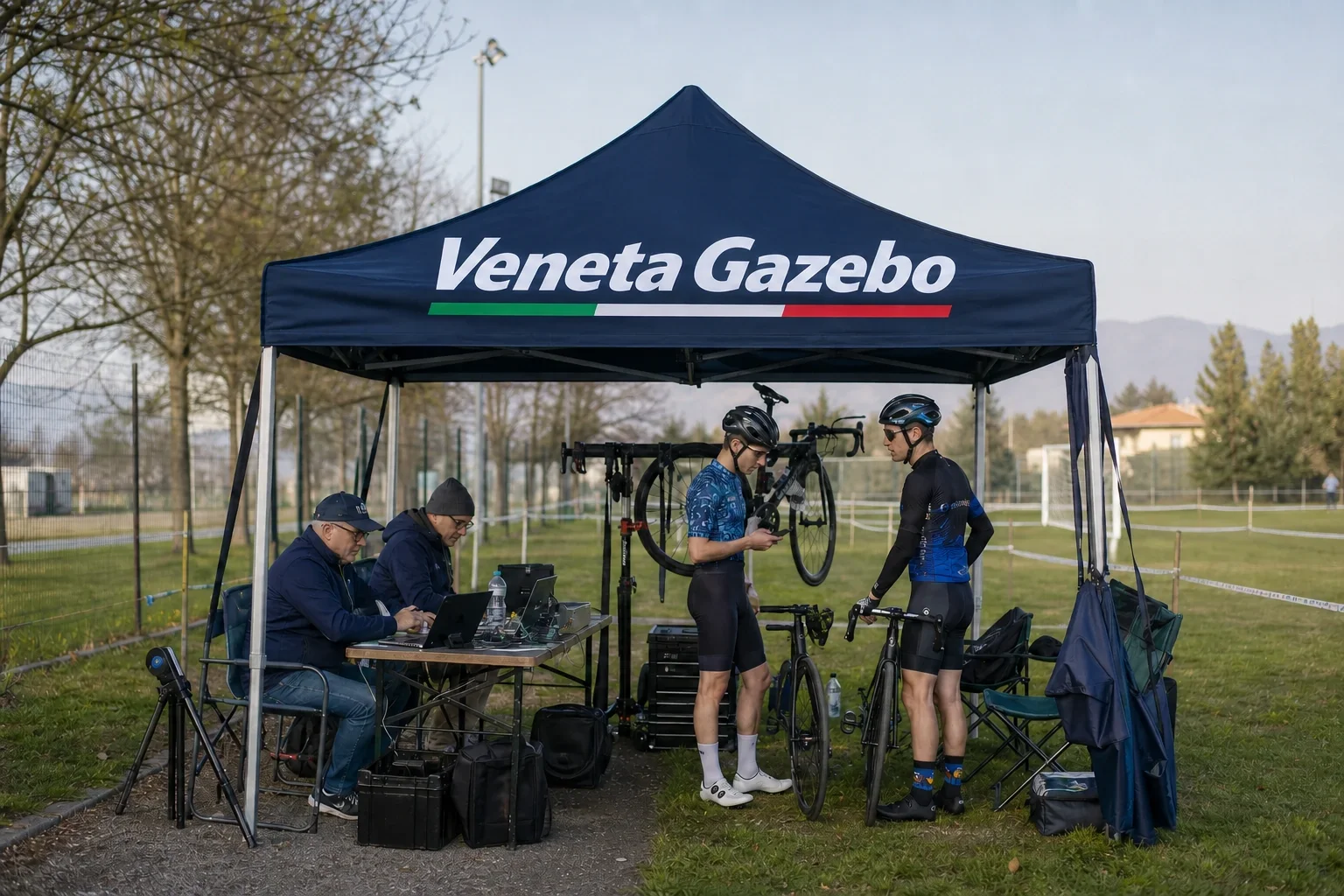 Gazebo VenetaGazebo utilizzato come banco in un mercato