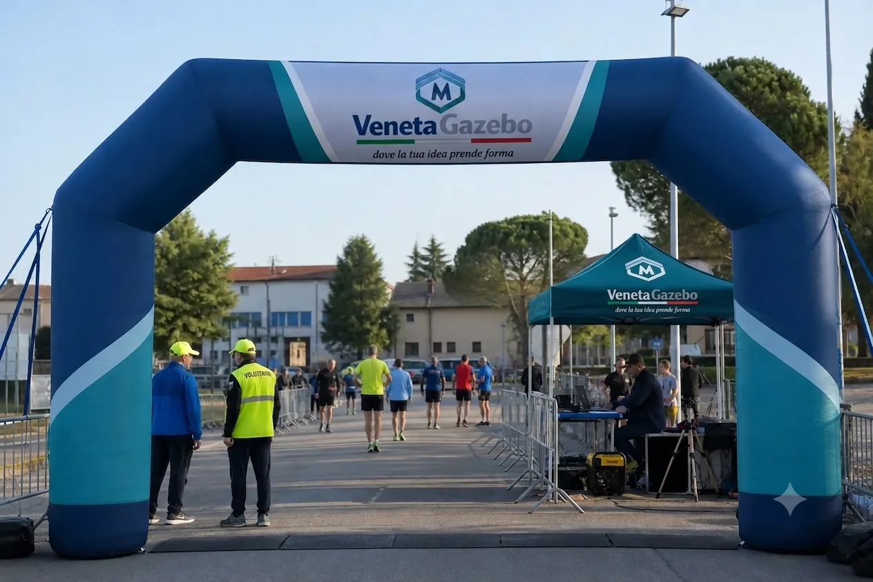 Arco e gazebo VenetaGazebo per evento sportivo